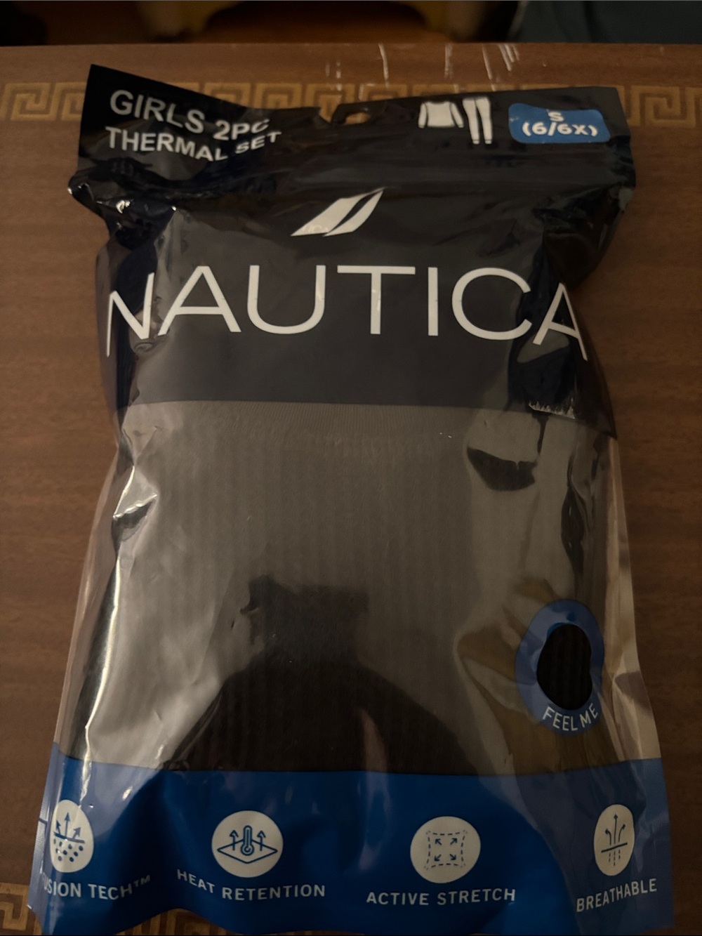 Nautica Girls Black 2pc Thermal Set size S
